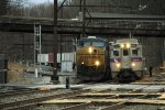 CSX 741, SEPTA 409 side by side